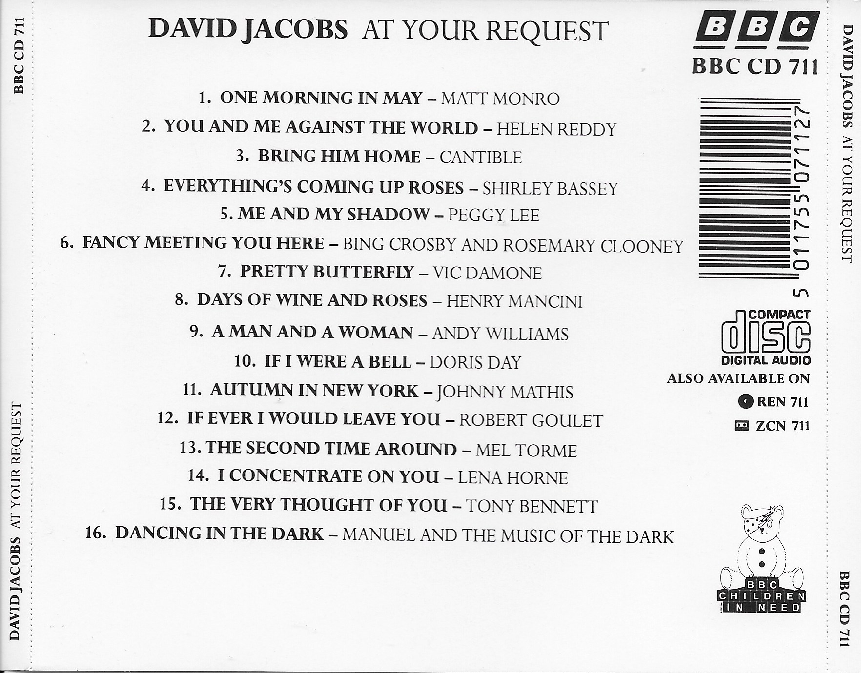 Picture of BBCCD711 At your request - David Jacobs by artist David Jacobs from the BBC records and Tapes library